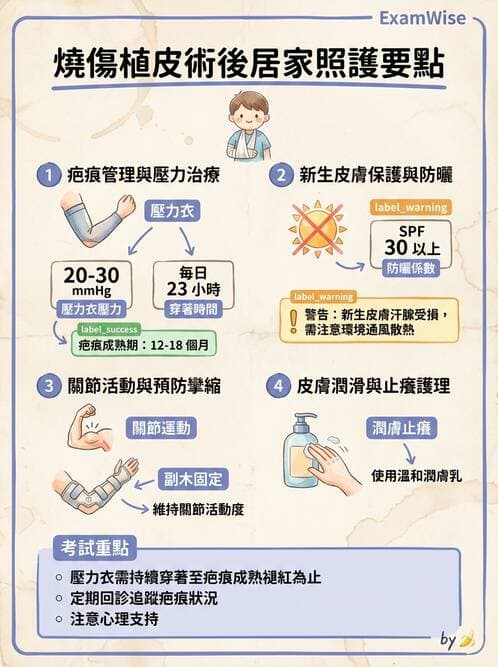 護理師 - 燒傷護理 - AI 圖文解析預覽