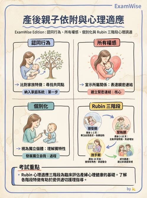 護理師 - 產後心理併發症與家庭計畫 - AI 圖文解析預覽