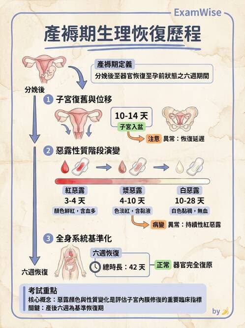 護理師 - 產後生理恢復與護理 - AI 圖文解析預覽