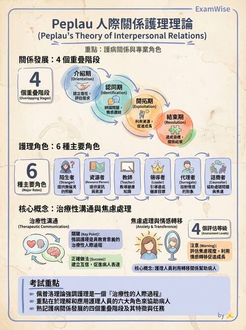 護理師 - 治療性溝通與護病關係 - AI 圖文解析預覽