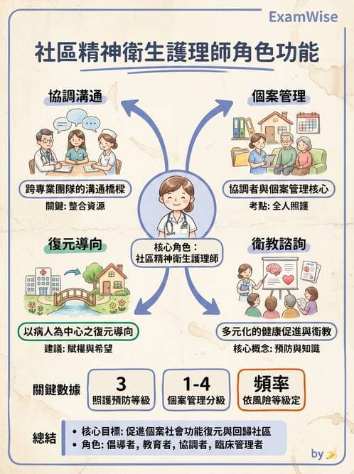 護理師 - 精神衛生預防與社區資源 - AI 圖文解析預覽
