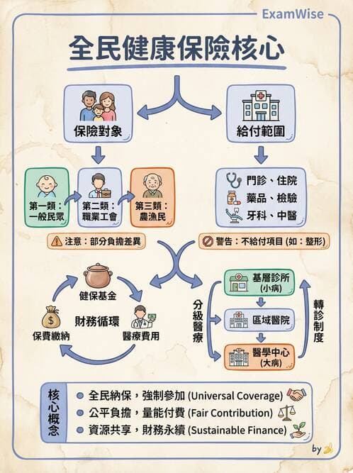 護理師 - 健康照護體系與健康政策 - AI 圖文解析預覽