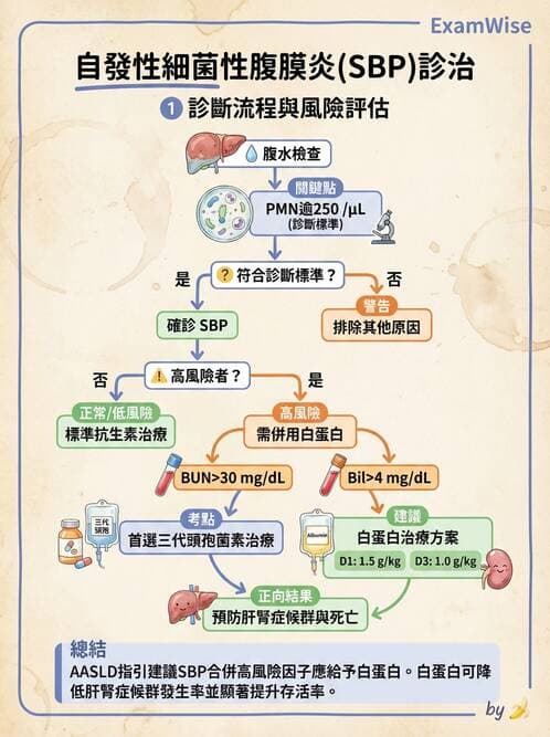 內專 - 肝硬化、肝癌及併發症 - AI 圖文解析預覽