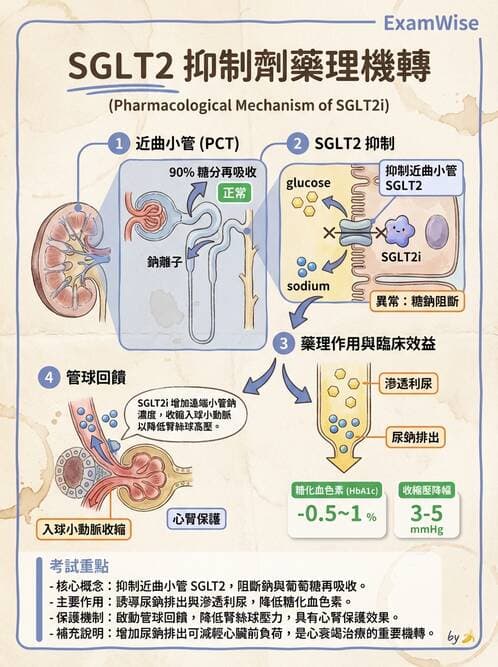 內專 - 口服降血糖藥物機轉與比較 - AI 圖文解析預覽