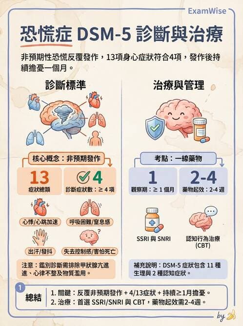 內專 - 焦慮症與其他精神疾患 - AI 圖文解析預覽