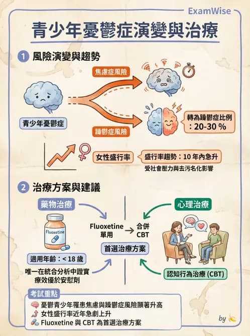 內專 - 憂鬱症與自殺防治 - AI 圖文解析預覽