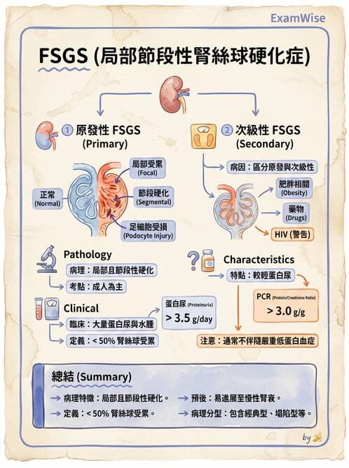 內專 - 原發性腎絲球腎炎 - AI 圖文解析預覽
