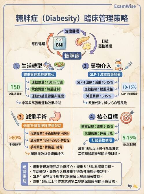 內專 - 糖尿病診斷、特殊族群與代謝性疾病 - AI 圖文解析預覽