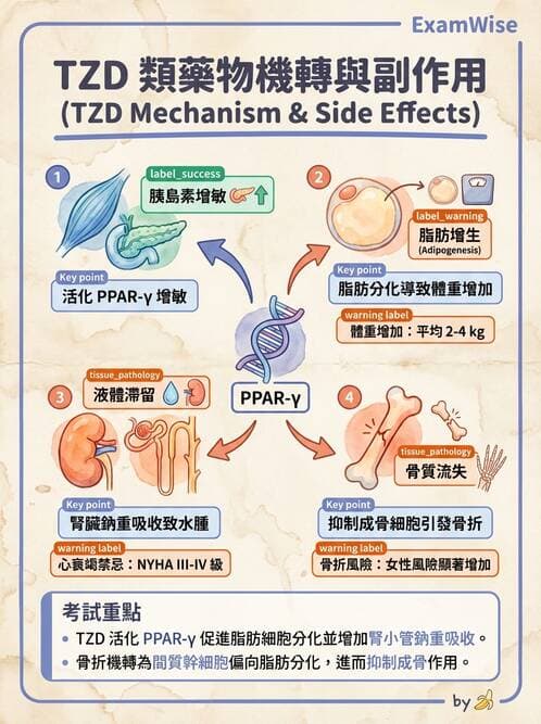 內專 - SGLT2i與TZD藥物特論 - AI 圖文解析預覽