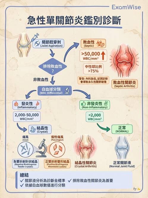 內專 - 痛風、結晶性與退化性關節炎 - AI 圖文解析預覽
