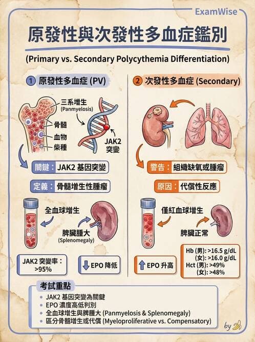 內專 - 紅血球增生症與PNH - AI 圖文解析預覽