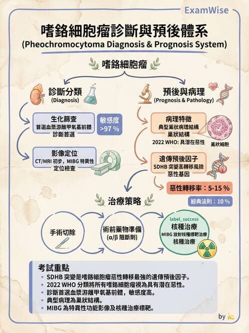 內專 - 嗜鉻細胞瘤與腎上腺髓質 - AI 圖文解析預覽