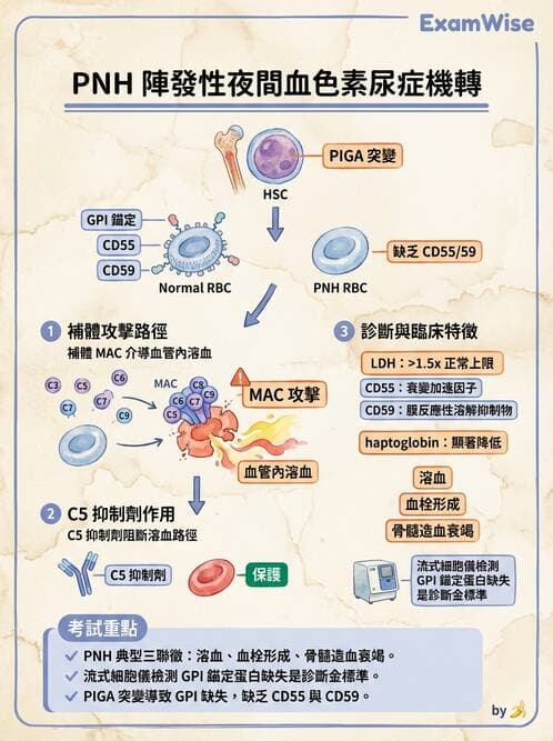 內專 - 紅血球增生症與PNH - AI 圖文解析預覽