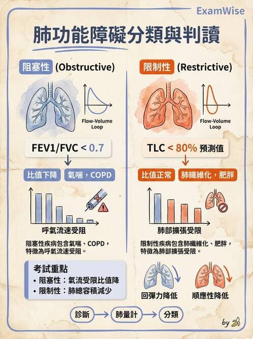 內專 - 肺功能檢查與支氣管擴張 - AI 圖文解析預覽