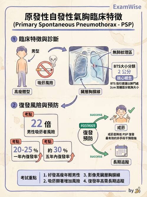 內專 - 肋膜疾病與氣胸 - AI 圖文解析預覽