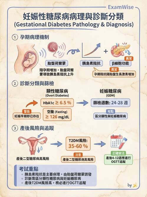 內專 - 糖尿病診斷、特殊族群與代謝性疾病 - AI 圖文解析預覽
