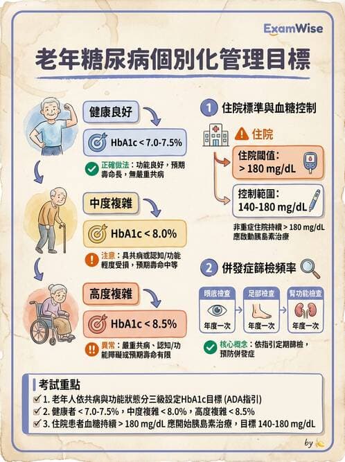 內專 - 糖尿病急慢性併發症與住院管理 - AI 圖文解析預覽