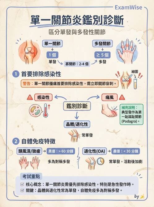 內專 - 痛風、結晶性與退化性關節炎 - AI 圖文解析預覽