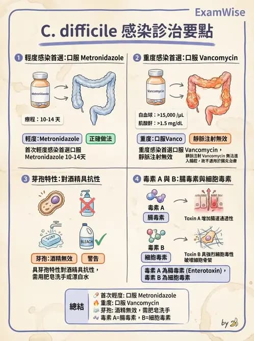 內專 - 厭氧菌、梭狀桿菌與特殊細菌 - AI 圖文解析預覽
