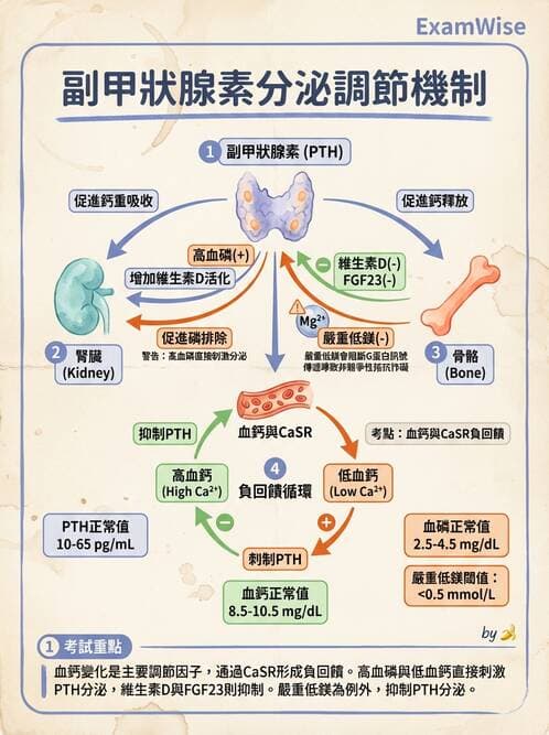 內專 - 副甲狀腺與鈣代謝異常 - AI 圖文解析預覽