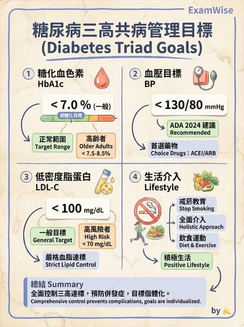 內專 - 糖尿病急慢性併發症與住院管理 - AI 圖文解析預覽
