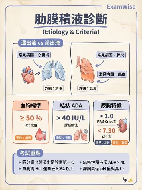 內專 - 肋膜疾病與氣胸 - AI 圖文解析預覽