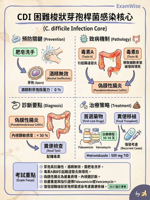 內專 - 厭氧菌、梭狀桿菌與特殊細菌 - AI 圖文解析預覽