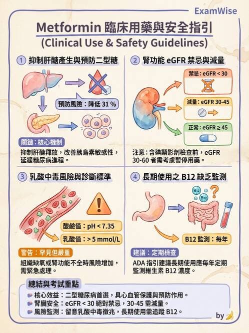 內專 - 口服降血糖藥物機轉與比較 - AI 圖文解析預覽