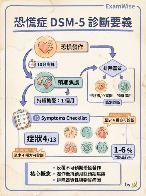 內專 - 焦慮症與其他精神疾患 - AI 圖文解析預覽