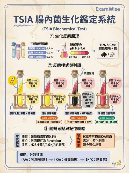 醫檢師 - 腸內菌鑑別方法與培養基 - AI 圖文解析預覽