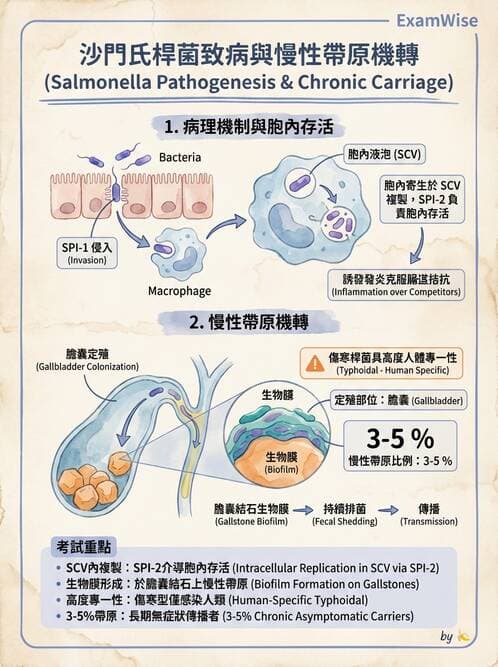 醫檢師 - 主要腸道致病菌 - AI 圖文解析預覽