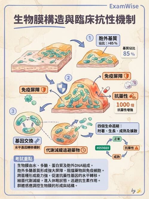 醫檢師 - 實驗室安全與微生物特性 - AI 圖文解析預覽