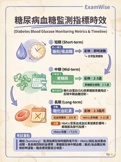 醫檢師 - 醣類代謝與糖尿病 - AI 圖文解析預覽