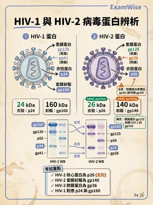 醫檢師 - 反轉錄病毒(HIV/HTLV) - AI 圖文解析預覽