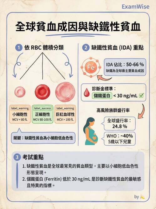 醫檢師 - 貧血診斷與營養缺乏性貧血 - AI 圖文解析預覽