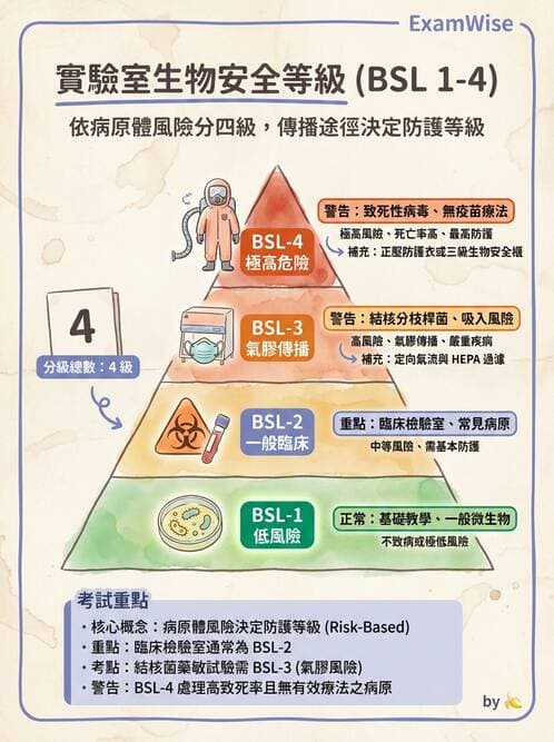 醫檢師 - 實驗室安全與微生物特性 - AI 圖文解析預覽