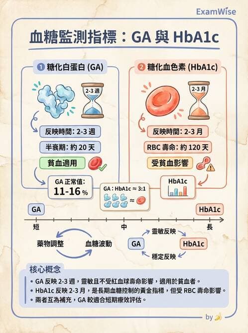 醫檢師 - 醣類代謝與糖尿病 - AI 圖文解析預覽
