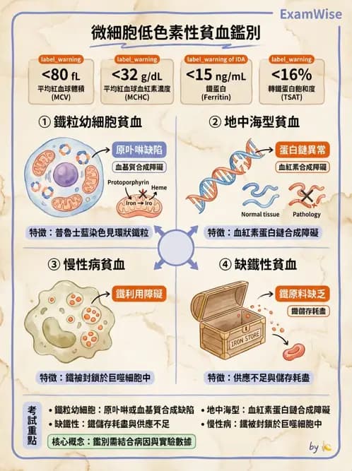 醫檢師 - 貧血診斷與營養缺乏性貧血 - AI 圖文解析預覽