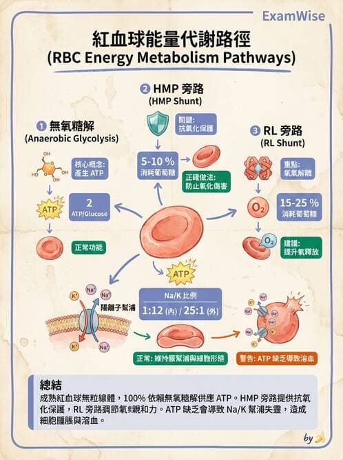 醫檢師 - 紅血球生理與形態 - AI 圖文解析預覽