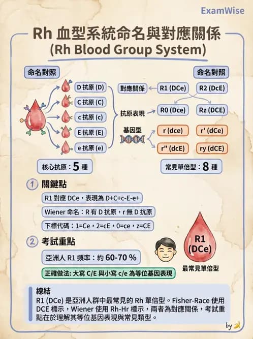 醫檢師 - 紅血球抗原與血型系統 - AI 圖文解析預覽