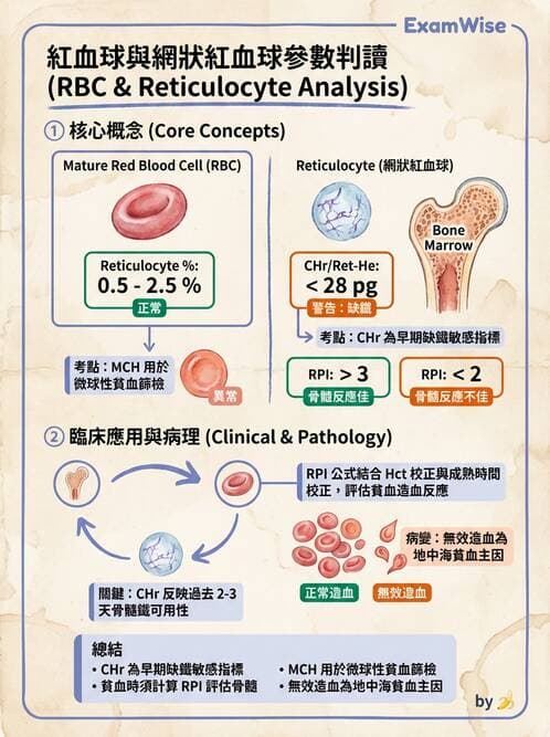 醫檢師 - 貧血診斷與營養缺乏性貧血 - AI 圖文解析預覽
