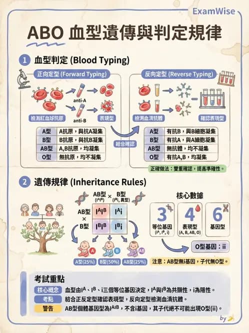 醫檢師 - 紅血球抗原與血型系統 - AI 圖文解析預覽
