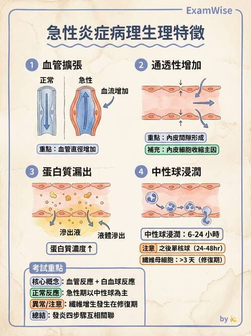 醫檢師 - 細胞傷害、發炎與修復 - AI 圖文解析預覽