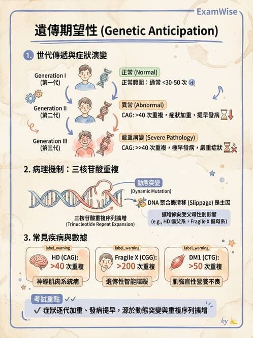 醫檢師 - 遺傳和發育疾病 - AI 圖文解析預覽