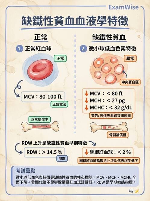 醫檢師 - 貧血診斷與營養缺乏性貧血 - AI 圖文解析預覽