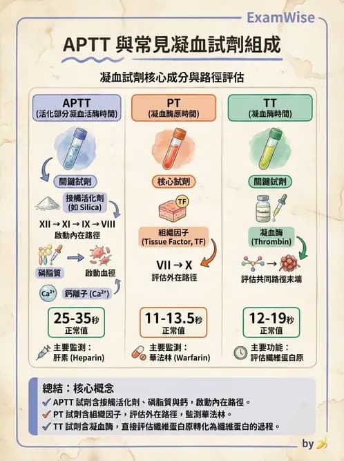 醫檢師 - 凝血因子與凝血檢驗 - AI 圖文解析預覽