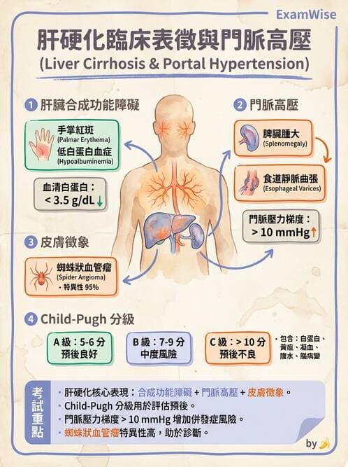 專師 - 肝硬化與併發症 - AI 圖文解析預覽