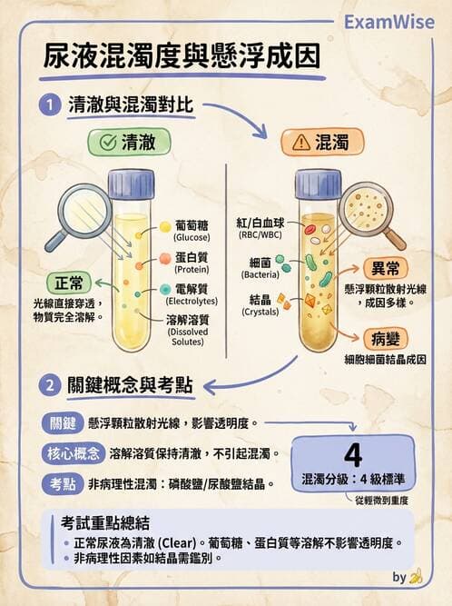 醫檢師 - 尿沉渣鏡檢與物理檢查 - AI 圖文解析預覽