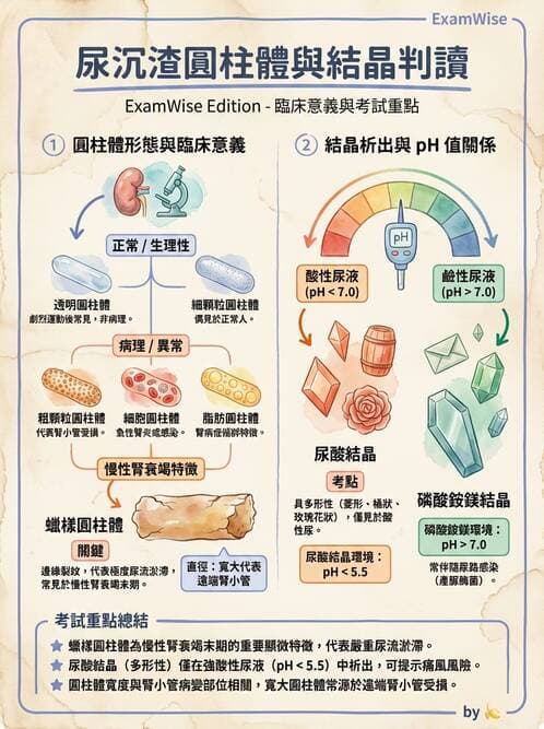 醫檢師 - 尿沉渣鏡檢與物理檢查 - AI 圖文解析預覽