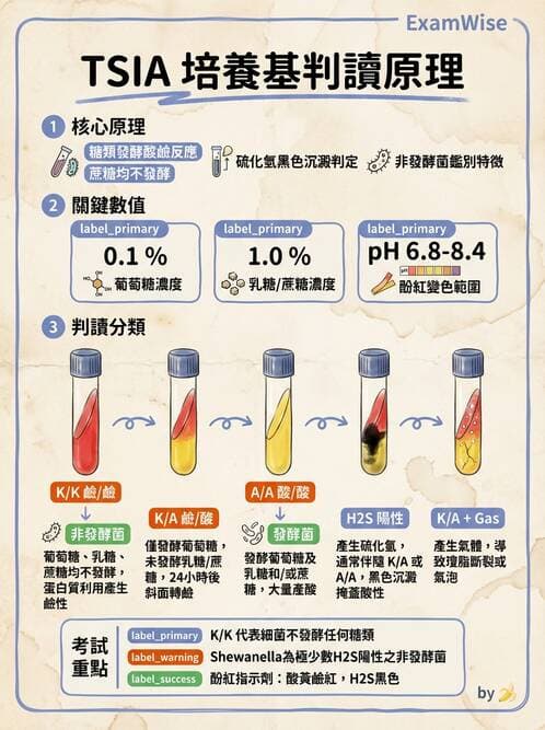 醫檢師 - 腸內菌鑑別方法與培養基 - AI 圖文解析預覽